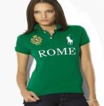 ralph lauren polo t-shirt femmes hommesche courte green rome
